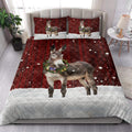 Ohaprints-Quilt-Bed-Set-Pillowcase-Donkey-With-Wreath-Christmas-Unique-Gift-For-Donkey-Lover-Blanket-Bedspread-Bedding-4003-King (90'' x 100'')