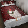 Ohaprints-Quilt-Bed-Set-Pillowcase-Chicken-Wreath-Christmas-Farm-Animal-Unique-Gift-For-Chicken-Lover-Blanket-Bedspread-Bedding-4005-Throw (55'' x 60'')