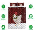 Ohaprints-Quilt-Bed-Set-Pillowcase-Chicken-Wreath-Christmas-Farm-Animal-Unique-Gift-For-Chicken-Lover-Blanket-Bedspread-Bedding-4005-Double (70'' x 80'')