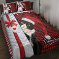 Ohaprints-Quilt-Bed-Set-Pillowcase-Tuxedo-Cat-Santa-Hat-With-Christmas-Letter-Custom-Personalized-Name-Blanket-Bedspread-Bedding-4007-Throw (55'' x 60'')