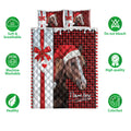 Ohaprints-Quilt-Bed-Set-Pillowcase-Horse-Santa-Hat-With-Christmas-Letter-Custom-Personalized-Name-Blanket-Bedspread-Bedding-4008-Double (70'' x 80'')