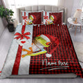 Ohaprints-Quilt-Bed-Set-Pillowcase-Frog-Santa-Hat-With-Christmas-Letter-Custom-Personalized-Name-Blanket-Bedspread-Bedding-4014-King (90'' x 100'')