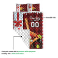 Ohaprints-Quilt-Bed-Set-Pillowcase-Softball-Santa-Hat-With-Christmas-Custom-Personalized-Name-Number-Blanket-Bedspread-Bedding-4015-Queen (80'' x 90'')