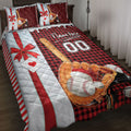 Ohaprints-Quilt-Bed-Set-Pillowcase-Baseball-Santa-Hat-With-Christmas-Custom-Personalized-Name-Number-Blanket-Bedspread-Bedding-4016-Throw (55'' x 60'')