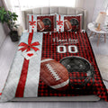 Ohaprints-Quilt-Bed-Set-Pillowcase-Football-Santa-Hat-With-Christmas-Custom-Personalized-Name-Number-Blanket-Bedspread-Bedding-4017-King (90'' x 100'')