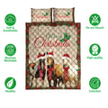 Ohaprints-Quilt-Bed-Set-Pillowcase-Merry-Christmas-Horse-With-Santa-Hat-Gift-For-Horse-Lover-Blanket-Bedspread-Bedding-4024-Double (70'' x 80'')