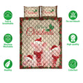 Ohaprints-Quilt-Bed-Set-Pillowcase-Merry-Christmas-Pig-With-Santa-Hat-Unique-Gift-For-Pig-Lover-Blanket-Bedspread-Bedding-4028-Double (70'' x 80'')