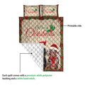 Ohaprints-Quilt-Bed-Set-Pillowcase-Merry-Christmas-Dachshund-With-Santa-Hat-Unique-Gift-For-Dog-Lover-Blanket-Bedspread-Bedding-4029-Queen (80'' x 90'')