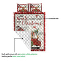 Ohaprints-Quilt-Bed-Set-Pillowcase-Chicken-With-Truck-Christmas-Tree-Snowflake-Cozy-Farmhouse-Red-Plaid-Blanket-Bedspread-Bedding-3935-Queen (80'' x 90'')