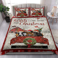 Ohaprints-Quilt-Bed-Set-Pillowcase-Cow-With-Truck-Christmas-Tree-Snowflake-Cozy-Farmhouse-Red-Plaid-Blanket-Bedspread-Bedding-3936-King (90'' x 100'')