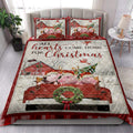 Ohaprints-Quilt-Bed-Set-Pillowcase-Pig-With-Truck-Christmas-Tree-Snowflake-Cozy-Farmhouse-Red-Plaid-Blanket-Bedspread-Bedding-3937-King (90'' x 100'')