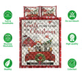 Ohaprints-Quilt-Bed-Set-Pillowcase-Goat-With-Truck-Christmas-Tree-Snowflake-Cozy-Farmhouse-Red-Plaid-Blanket-Bedspread-Bedding-3938-Double (70'' x 80'')