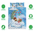 Ohaprints-Quilt-Bed-Set-Pillowcase-Chicken-Sleeping-On-The-Moon-Snowflake-Christmas-Tree-Gift-Dog-Lover-Blanket-Bedspread-Bedding-3955-Double (70'' x 80'')