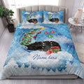 Ohaprints-Quilt-Bed-Set-Pillowcase-Black-Cat-Sleeping-On-The-Moon-Snowflake-Xmas-Tree-Gift-Dog-Lover-Blanket-Bedspread-Bedding-3956-King (90'' x 100'')