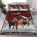 Ohaprints-Quilt-Bed-Set-Pillowcase-Cow-With-String-Lights-Christmas-Tree-Snowdrift-Blanket-Bedspread-Bedding-4035-King (90'' x 100'')