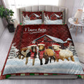 Ohaprints-Quilt-Bed-Set-Pillowcase-Horse-With-String-Lights-Christmas-Tree-Snowdrift-Blanket-Bedspread-Bedding-4036-King (90'' x 100'')