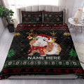 Ohaprints-Quilt-Bed-Set-Pillowcase-Guinea-Pig-Christmas-Hat-String-Lights-Custom-Personalized-Name-Blanket-Bedspread-Bedding-4041-King (90'' x 100'')