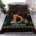 Ohaprints-Quilt-Bed-Set-Pillowcase-Excavator-Christmas-Hat-With-String-Light-Custom-Personalized-Name-Blanket-Bedspread-Bedding-4046-King (90'' x 100'')