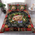 Ohaprints-Quilt-Bed-Set-Pillowcase-Hamster-Wearing-Christmas-Hat-Wreath-Gift-For-Hamster-Lover-Blanket-Bedspread-Bedding-4048-King (90'' x 100'')