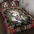 Ohaprints-Quilt-Bed-Set-Pillowcase-Siberian-Husky-Wearing-Christmas-Hat-Wreath-Gift-For-Dog-Lover-Blanket-Bedspread-Bedding-4049-Throw (55'' x 60'')