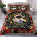 Ohaprints-Quilt-Bed-Set-Pillowcase-Siamese-Cat-Wearing-Christmas-Hat-Wreath-Gift-For-Cat-Lover-Blanket-Bedspread-Bedding-4051-King (90'' x 100'')