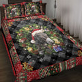 Ohaprints-Quilt-Bed-Set-Pillowcase-Donkey-Wearing-Christmas-Hat-Wreat-Gift-For-Donkey-Lover-Blanket-Bedspread-Bedding-4052-Throw (55'' x 60'')