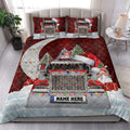 Ohaprints-Quilt-Bed-Set-Pillowcase-Red-Trucker-Christmas-Hat-With-String-Light-Custom-Personalized-Name-Blanket-Bedspread-Bedding-4056-King (90'' x 100'')