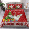 Ohaprints-Quilt-Bed-Set-Pillowcase-Duck-Pet-Farm-Christmas-Tree-String-Light-Custom-Personalized-Name-Blanket-Bedspread-Bedding-4072-King (90'' x 100'')