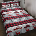 Ohaprints-Quilt-Bed-Set-Pillowcase-Christmas-Deer-Red-Buffalo-Plaid-Winter-Holiday-Unique-Gift-Blanket-Bedspread-Bedding-4087-Throw (55'' x 60'')