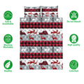 Ohaprints-Quilt-Bed-Set-Pillowcase-Christmas-Deer-Red-Buffalo-Plaid-Winter-Holiday-Unique-Gift-Blanket-Bedspread-Bedding-4087-Double (70'' x 80'')