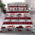 Ohaprints-Quilt-Bed-Set-Pillowcase-Christmas-Deer-Red-Buffalo-Plaid-Winter-Holiday-Unique-Gift-Blanket-Bedspread-Bedding-4087-King (90'' x 100'')