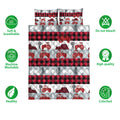 Ohaprints-Quilt-Bed-Set-Pillowcase-Christmas-Red-Tractor-Farm-Country-Life-Red-Buffalo-Plaid-Blanket-Bedspread-Bedding-4089-Double (70'' x 80'')