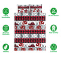 Ohaprints-Quilt-Bed-Set-Pillowcase-Christmas-Camping-Camper-Red-Buffalo-Plaid-Winter-Holiday-Blanket-Bedspread-Bedding-4092-Double (70'' x 80'')