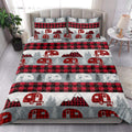 Ohaprints-Quilt-Bed-Set-Pillowcase-Christmas-Camping-Camper-Red-Buffalo-Plaid-Winter-Holiday-Blanket-Bedspread-Bedding-4092-King (90'' x 100'')