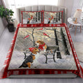 Ohaprints-Quilt-Bed-Set-Pillowcase-Beagle-Hello-Christmas-Snowflake-Winter-Park-Cardinal-Holiday-Blanket-Bedspread-Bedding-3977-King (90'' x 100'')