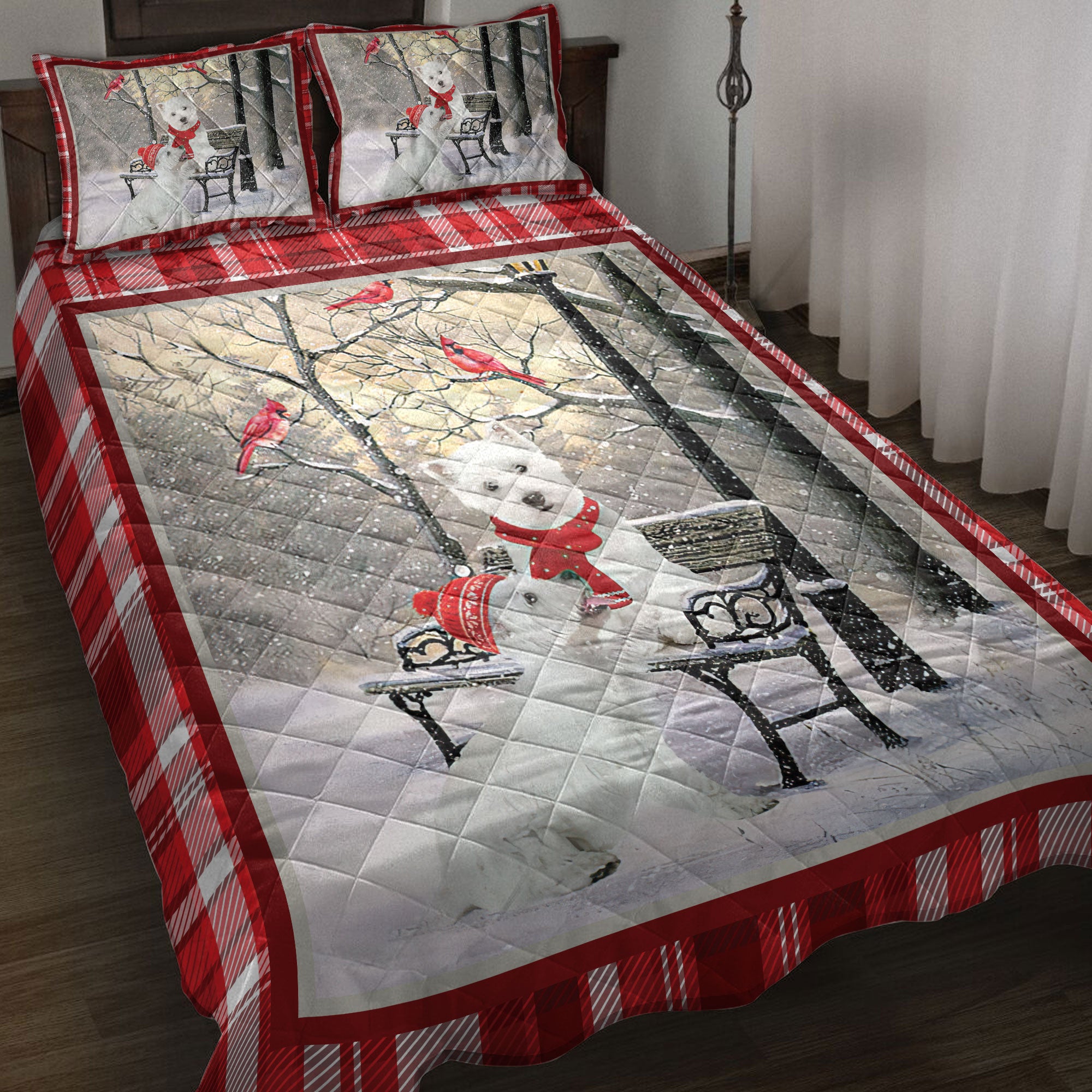 Westie christmas clearance bedding