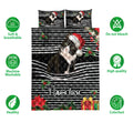 Ohaprints-Quilt-Bed-Set-Pillowcase-Tuxedo-Cat-Christmas-Striped-With-Santa-Hat-Custom-Personalized-Name-Blanket-Bedspread-Bedding-4099-Double (70'' x 80'')