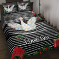 Ohaprints-Quilt-Bed-Set-Pillowcase-Duck-Christmas-String-Lights-Striped-Custom-Personalized-Name-Blanket-Bedspread-Bedding-4100-Throw (55'' x 60'')