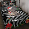 Ohaprints-Quilt-Bed-Set-Pillowcase-Brindle-English-Mastiff-Christmas-Striped-Custom-Personalized-Name-Blanket-Bedspread-Bedding-4105-Throw (55'' x 60'')