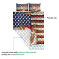 Ohaprints-Quilt-Bed-Set-Pillowcase-Guinea-Pig-Wearing-A-Christmas-Hat-With-String-Light-Us-Flag-Blanket-Bedspread-Bedding-4112-Queen (80'' x 90'')