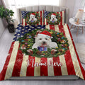 Ohaprints-Quilt-Bed-Set-Pillowcase-West-Highland-Wearing-Christmas-Hat-Wreath-Custom-Personalized-Name-Blanket-Bedspread-Bedding-4127-King (90'' x 100'')