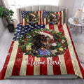 Ohaprints-Quilt-Bed-Set-Pillowcase-Horse-Wearing-Christmas-Hat-Wreath-Custom-Personalized-Name-Blanket-Bedspread-Bedding-4132-King (90'' x 100'')