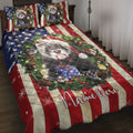 Ohaprints-Quilt-Bed-Set-Pillowcase-Otter-Wearing-Christmas-Hat-Wreath-Gifts-Custom-Personalized-Name-Blanket-Bedspread-Bedding-4133-Throw (55'' x 60'')