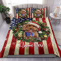 Ohaprints-Quilt-Bed-Set-Pillowcase-Poodle-Wearing-Christmas-Hat-Wreath-Custom-Personalized-Name-Blanket-Bedspread-Bedding-4134-King (90'' x 100'')