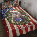 Ohaprints-Quilt-Bed-Set-Pillowcase-Otter-Wearing-Christmas-Hat-Wreath-Custom-Personalized-Name-Blanket-Bedspread-Bedding-4140-Throw (55'' x 60'')