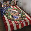 Ohaprints-Quilt-Bed-Set-Pillowcase-Yorkshire-Terrier-Wearing-Christmas-Hat-Custom-Personalized-Name-Blanket-Bedspread-Bedding-4141-Throw (55'' x 60'')