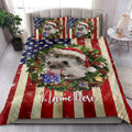 Ohaprints-Quilt-Bed-Set-Pillowcase-Hedgehog-Wearing-Christmas-Hat-Wreath-Custom-Personalized-Name-Blanket-Bedspread-Bedding-4142-King (90'' x 100'')