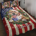 Ohaprints-Quilt-Bed-Set-Pillowcase-Pitbull-Wearing-Christmas-Hat-Wreath-Custom-Personalized-Name-Blanket-Bedspread-Bedding-4144-Throw (55'' x 60'')