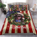 Ohaprints-Quilt-Bed-Set-Pillowcase-Labrador-Wearing-Christmas-Hat-Wreath-Custom-Personalized-Name-Blanket-Bedspread-Bedding-4145-King (90'' x 100'')