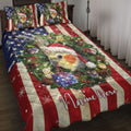 Ohaprints-Quilt-Bed-Set-Pillowcase-Cockatiel-Wearing-Christmas-Hat-Wreath-Custom-Personalized-Name-Blanket-Bedspread-Bedding-4152-Throw (55'' x 60'')